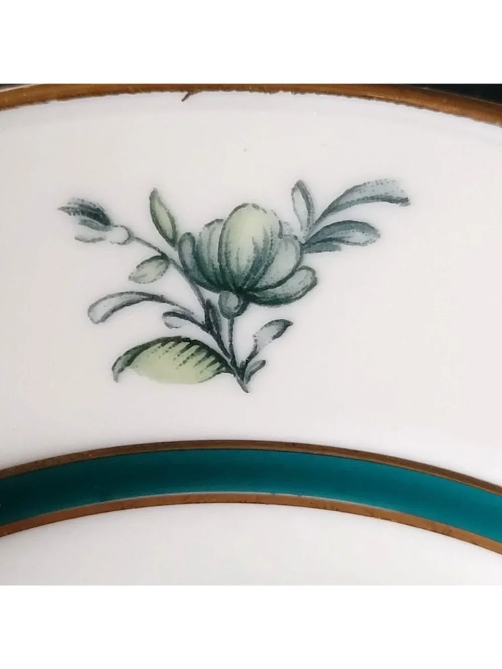 Vtg Royal Bayreuth Teal Tulip Bread & Butter Plate 6